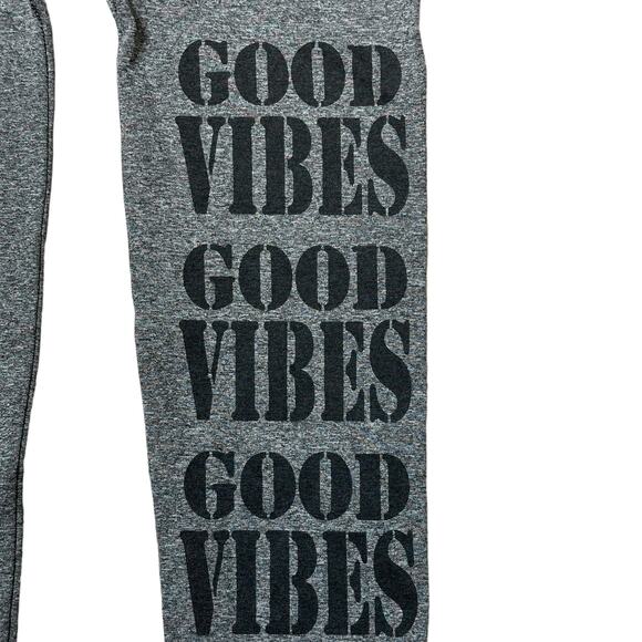 OPPA! Grey Leggings Good Vibes Gray Large / XL - Picture 2 of 5